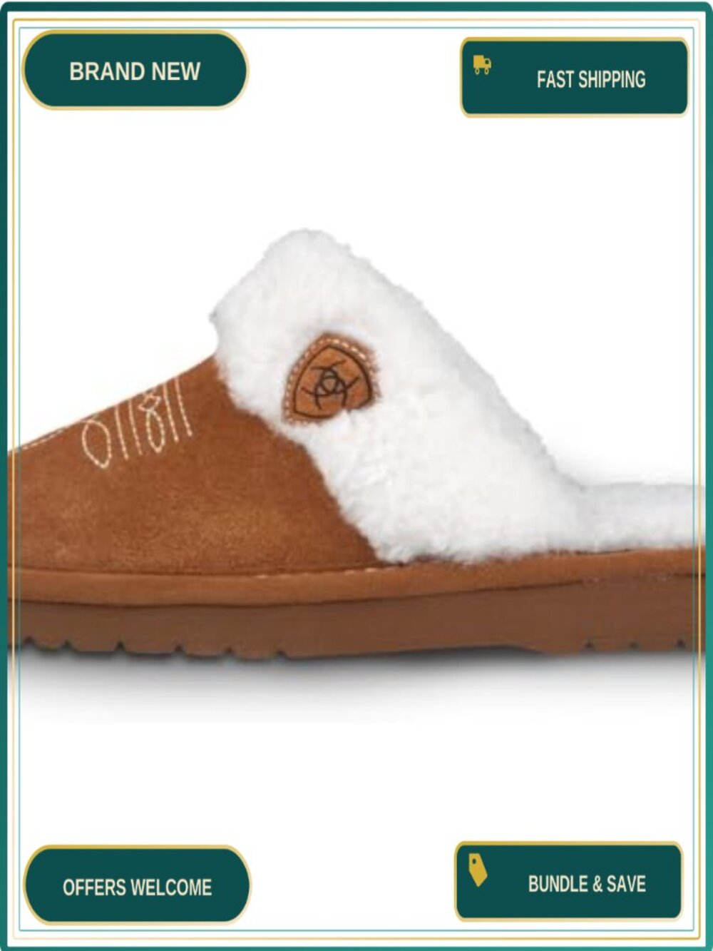 Suede Slippers Square Toe Mocc Outdoor Plush Lined